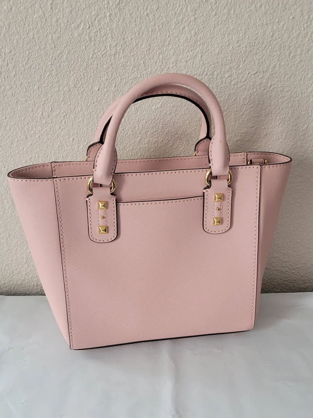 Brand New Michael Kors Pink Studded Leather Tote